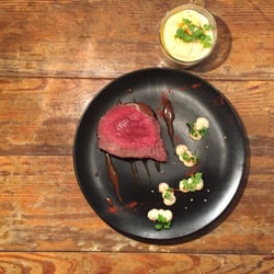 Moncœur Belleville - Rumsteak, sauce angus, purée de patates douces
