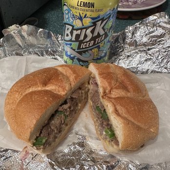 Empire Deli Plus - Philly Cheesesteak on a Roll + Lipton Brisk Iced Tea - Delis Near Me - Fresh Meadows, New York Empire Deli Plus - Philly Cheesesteak on a Roll + Lipton Brisk Iced Tea - Delis Near Me - Fresh Meadows, New York