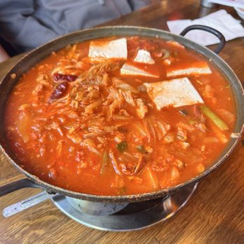 Hanshin Pocha - Kimchi Kimchi Stew with Rice / 김치전골 - Korean Near Me - Oakland, California Hanshin Pocha - Kimchi Kimchi Stew with Rice / 김치전골 - Korean Near Me - Oakland, California