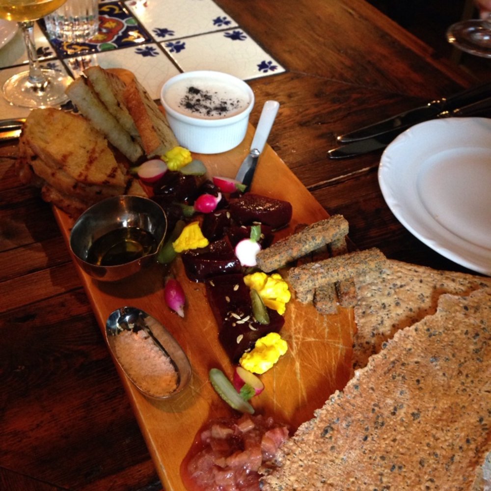 Epocha - Hare rillet, pickled vege, chickpea chips. - International Near Me - Melbourne, VIC