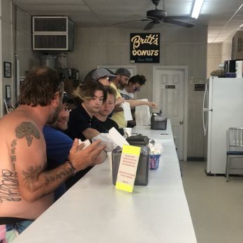 Britt's Donuts - Sitting area and bathrooms for customers only - Donuts Near Me - Carolina Beach, North Carolina Britt's Donuts - Sitting area and bathrooms for customers only - Donuts Near Me - Carolina Beach, North Carolina