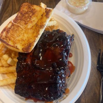 Gemato's Wood Pit BBQ - Two beef rib tip plate. Extra coleslaw and side of bbq sauce. - Barbeque Near Me - Naperville, Illinois