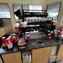 Wawa - What an amazing coffee prep station. All the creamer options even plant based milk.