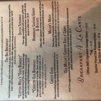 Clifton Mill - Menu - Breakfast & Brunch Near Me - Clifton, Ohio Clifton Mill - Menu - Breakfast & Brunch Near Me - Clifton, Ohio