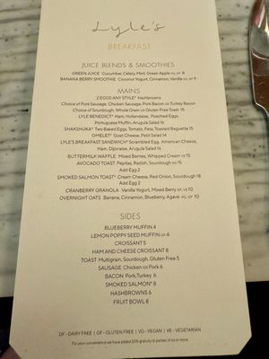 Menu photo 2 Lyle's Washington, DC, DC Menu photo 2 Lyle's Washington, DC, DC