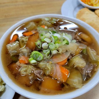 Arag Mongolian Cuisine - Beef Soup with Glass Noodle / Khuitsai - Salad Near Me - Los Angeles, California Arag Mongolian Cuisine - Beef Soup with Glass Noodle / Khuitsai - Salad Near Me - Los Angeles, California
