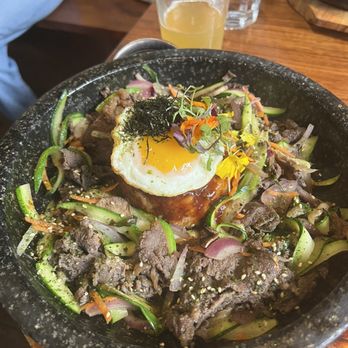 Berkeley Social Club - Dolsot with bulgogi. Amazing - Breakfast & Brunch Near Me - Berkeley, California