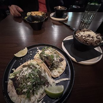 Mesa Latin Kitchen - Carne asada tacos. The rice and bean mix comes separate. All together about $18 dish. - Latin American Near Me - Littleton, Colorado Mesa Latin Kitchen - Carne asada tacos. The rice and bean mix comes separate. All together about $18 dish. - Latin American Near Me - Littleton, Colorado