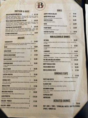 Menu photo 3 Bindaas Renton, WA