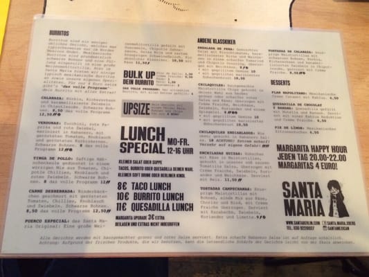 Menu photo 2 Santa Maria Berlin, BE