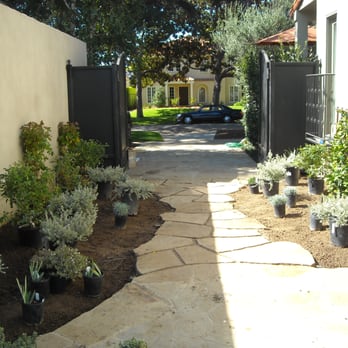 Groundworks Landscape - Old drive being transformed with natural stone walk - Gardeners Near Me - Torrance, California