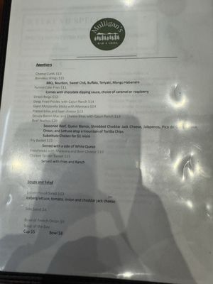 Menu photo 1 Mulligan's Bar and Grill Wisconsin Dells, WI Menu photo 1 Mulligan's Bar and Grill Wisconsin Dells, WI