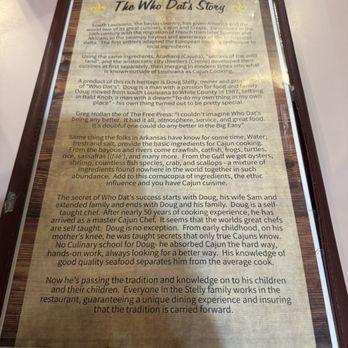 Who Dat's Cajun Restaurant - Menu - Cajun/Creole Near Me - Bald Knob, Arkansas Who Dat's Cajun Restaurant - Menu - Cajun/Creole Near Me - Bald Knob, Arkansas