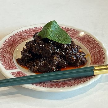 Peter Chang - Cold Szechuan Spicy Beef Jerky.... Chewy... spicy... YUM - Dim Sum Near Me - Herndon, Virginia