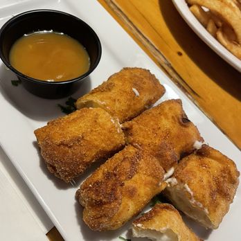 The Grubsteak Restaurant - Shrimp Cigars-very filling and like nothing I have ever had before. - Steakhouses Near Me - Estes Park, Colorado The Grubsteak Restaurant - Shrimp Cigars-very filling and like nothing I have ever had before. - Steakhouses Near Me - Estes Park, Colorado