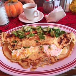 My wife had the crepe with eggs and cheese!