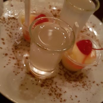 Agora Mediterranean Kitchen - This came with the check, limoncello and banana pudding - Mediterranean Near Me - West Palm Beach, Florida Agora Mediterranean Kitchen - This came with the check, limoncello and banana pudding - Mediterranean Near Me - West Palm Beach, Florida
