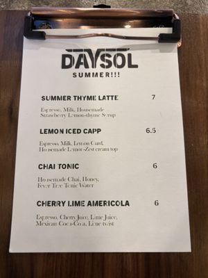 Menu photo 2 Daysol Coffee Birmingham, AL Menu photo 2 Daysol Coffee Birmingham, AL