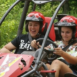 Camp Shane - Campers enjoying dune buggies while at Camp Shane.