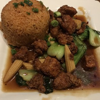 Yard House - Orange Chicken with spicy rice! - New American Near Me - Bakersfield, California