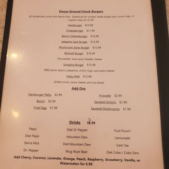 Sunglow Restaurant - Menu - Cafes Near Me - Bicknell, Utah