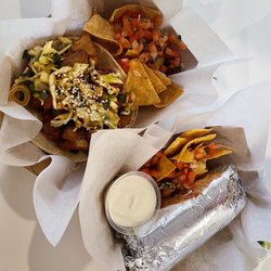ASADA - chicken karaage taco and carne asada burrito