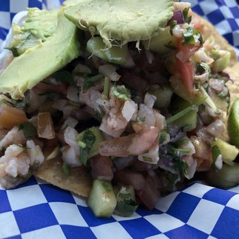 7 Machos Mariscos - Ceviche Tostada so good and tasty! - Food Trucks Near Me - Pacoima, California