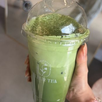 Fleur Tea - Double Matcha Latte - Bubble Tea Near Me - San Jose, California