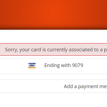 Zen Massage & Facials - When I tried to delete my credit card from my account using the trash can icon, I keep getting this message. - Massage Near Me - Lee's Summit, Missouri