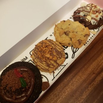Crumbl - Progress Ridge - Dirt cake, Butterfinger, Chocolate Chip and Almond Joy cookies - Bakeries Near Me - Beaverton, Oregon Crumbl - Progress Ridge - Dirt cake, Butterfinger, Chocolate Chip and Almond Joy cookies - Bakeries Near Me - Beaverton, Oregon