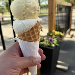 Annie Rue Ice Cream - Lemon cream pie (top) and Pina Colada!