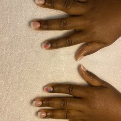 Angel Nails - American french with design.