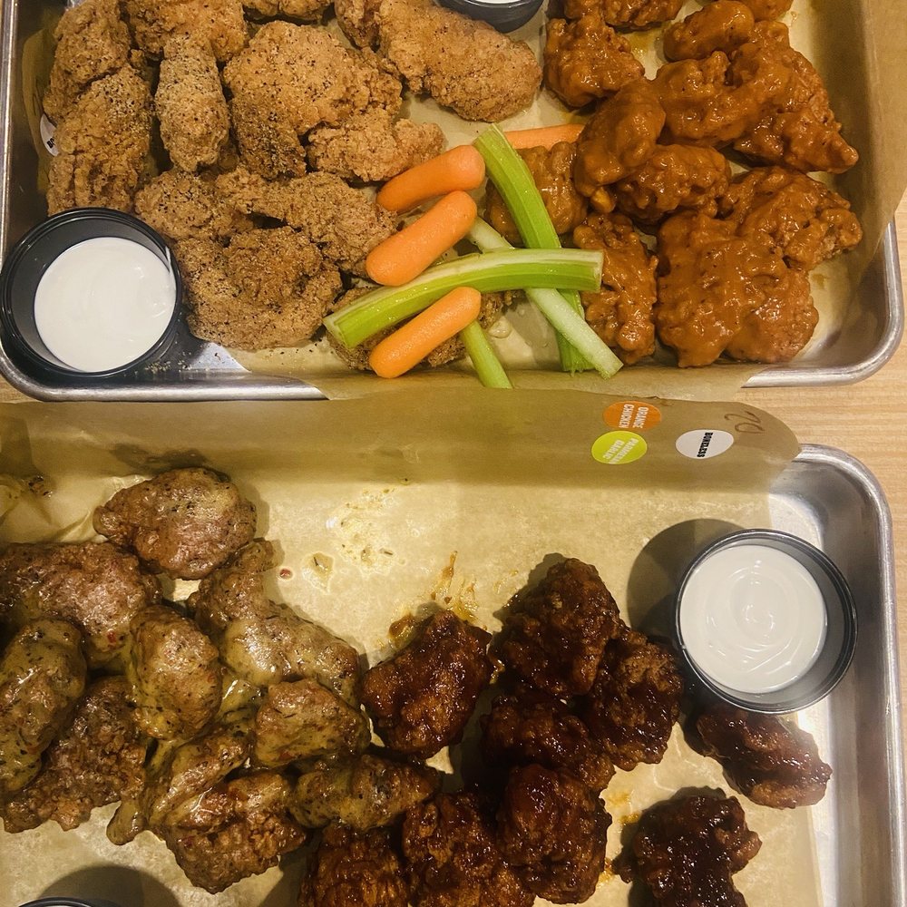 Buffalo Wild Wings - Lemon Pepper (Dry Seasoning), Buffalo Bacon, Orange Chicken and parmasan garlic - Chicken Wings Near Me - Carson, California