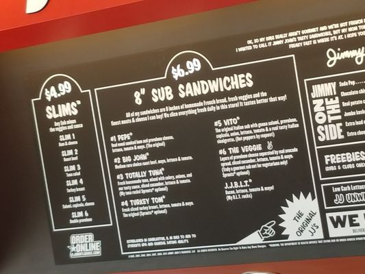 Menu photo 5 Jimmy John's La Palma, CA