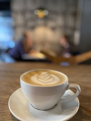 Photo of Risø Mat & Kaffebar - Tromsø, 19, NO. Oat milk cappuccino