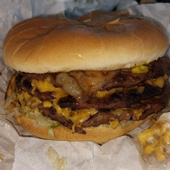 Lucky Boy Burger Shop - 3/4 lb Lucky Burger with Bacon and Cheese. - Burgers Near Me - Phoenix, Arizona