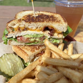 Padaro Beach Grill - Beach Club Sandwich and Fries - American Near Me - Carpinteria, California Padaro Beach Grill - Beach Club Sandwich and Fries - American Near Me - Carpinteria, California