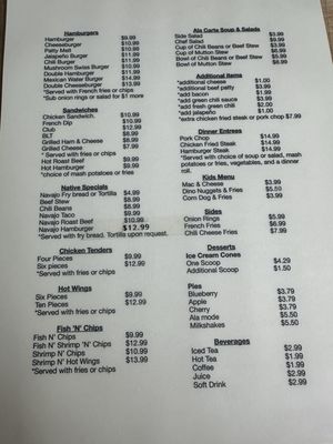 Menu photo 2 Mexican Water Trading Post Mexican Water, AZ Menu photo 2 Mexican Water Trading Post Mexican Water, AZ
