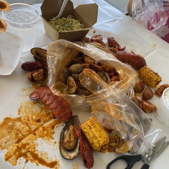 Lobster Chef - 2 Lobsters Tails with a pound of shrimp, cray fish, sausage, mussels, clams and corn (extra). - Cajun/Creole Near Me - San Mateo, California Lobster Chef - 2 Lobsters Tails with a pound of shrimp, cray fish, sausage, mussels, clams and corn (extra). - Cajun/Creole Near Me - San Mateo, California