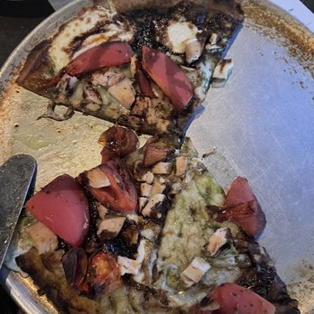 Pitch - Gluten free chicken pesto pizza - New American Near Me - Omaha, Nebraska Pitch - Gluten free chicken pesto pizza - New American Near Me - Omaha, Nebraska