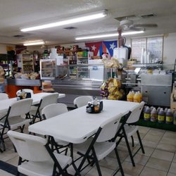 Food counter, eating space and check out register