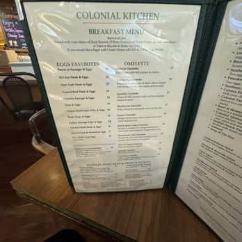 Colonial Kitchen - Breakfast menu June 2025 - Breakfast & Brunch Near Me - San Marino, California
