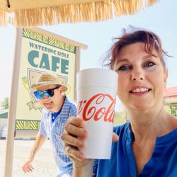 Watering Hole Cafe - My husband loves to photo bomb me.