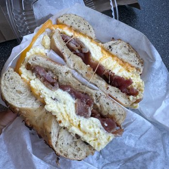 Noe Bagel - Egg, Cheese and Bacon Bagel Breakfast - Bagels Near Me - San Francisco, California Noe Bagel - Egg, Cheese and Bacon Bagel Breakfast - Bagels Near Me - San Francisco, California