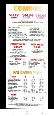 Menu photo 2 Ohana Hawaiian BBQ Rocklin, CA Menu photo 2 Ohana Hawaiian BBQ Rocklin, CA