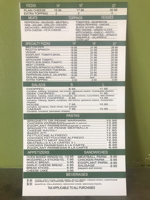 Menu photo 4 Pepe's NY Pizza Studio City, CA