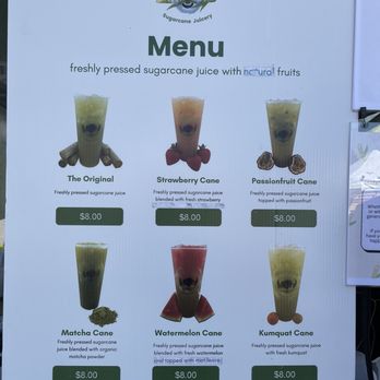 Sweetcanes Sugarcane Juicery - Menu - Juice Bars & Smoothies Near Me - San Ramon, California Sweetcanes Sugarcane Juicery - Menu - Juice Bars & Smoothies Near Me - San Ramon, California