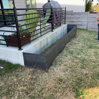 Affinity Metalworks - Metal landscaping planter in my backyard - Metal Fabricators Near Me Affinity Metalworks - Metal landscaping planter in my backyard - Metal Fabricators Near Me