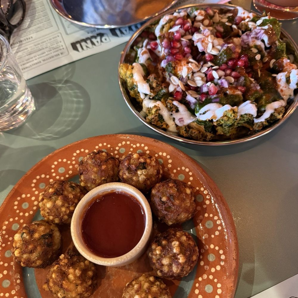 Chai Pani - Kale pakora chaat & sabudana vada tots (gf) - Indian Near Me - Washington, DC, District of Columbia