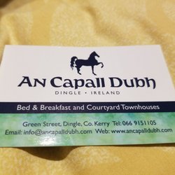An Capall Dubh - Business card,  info.